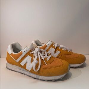 New Balance Vibrant Orange and White Shoes